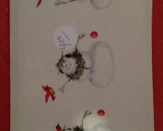 Snowmen dish