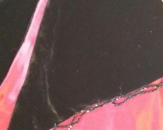 silk and velvet triangle shall, new with tag