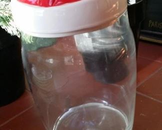 Santa hat glass beverage dispenser