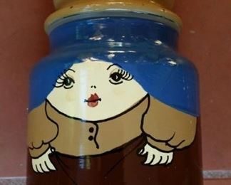 artisan painted airtight canister