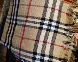 Burberry cotton scarf, oversized, new
