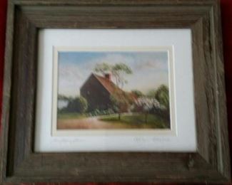 saltbox homestead lithograph