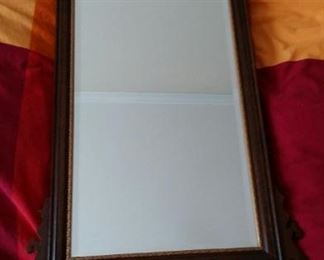 tall mahogany carved mirror