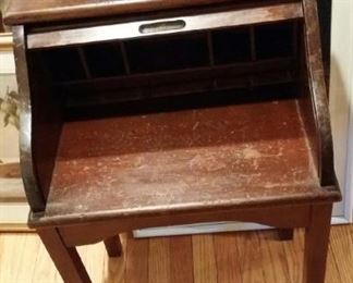 children's roll top desk, vintage