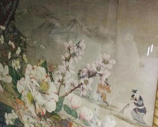 Large Chinese print framed in gold