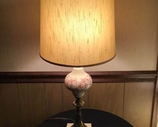 Vintage Marble/Brass Lamp