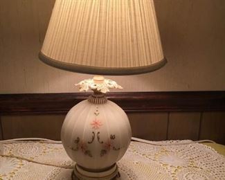 Vintage Antique White Lamp