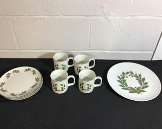 Christmas Holly Berry Fine China Pieces