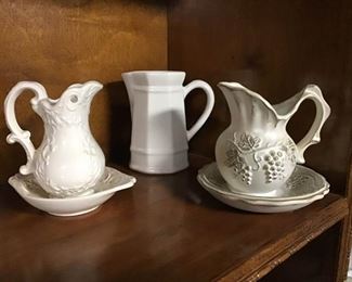 Small vintage pitchers and bowls