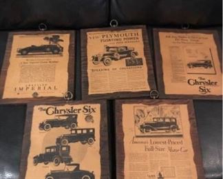 Antique Car Plaques