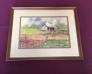 Mississippi Artist Harry Maddox Watercolor Painting