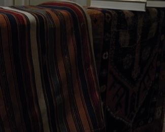 Persian fabrics and rugs.