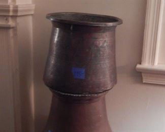 Copper hammered pots.