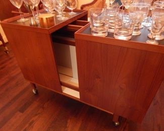 V-COOL Danish mid century bar on wheels.