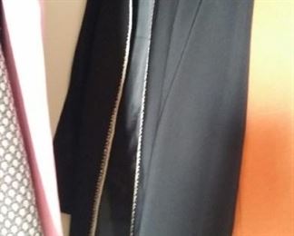 Long black evening coat