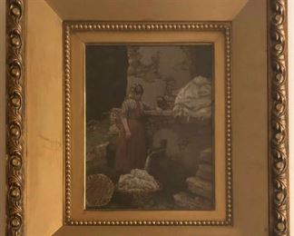 Millard C. Haywood (US 1854-1910), Two Oil On Canvas Paintings, Period Gilt Frames w/ Glass, Image 9-1/2"H x 7-1/2"W, Frame 18"H x 16"W
