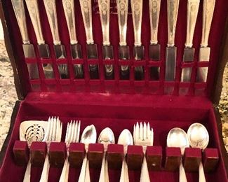 Sterling Flatware Dinner Service for Twelve, "Carthage" 1917 by Wallace