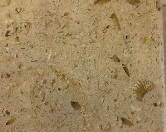 Fossil Stone Coffee Table, 18-1/2"H x 60"W x 30"D