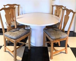 Chippendale Reproduction Chrs, Laminate TAble