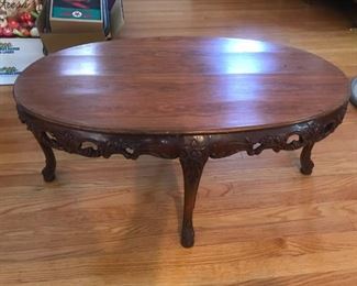 carved coffee table