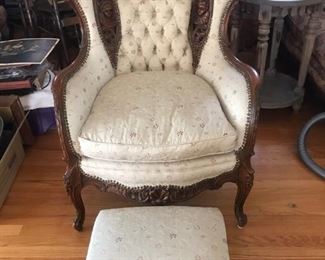 french carved chair