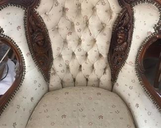 down filled french chair