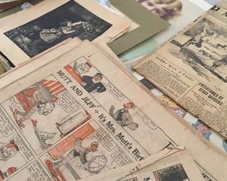 old newspapers and ephemera