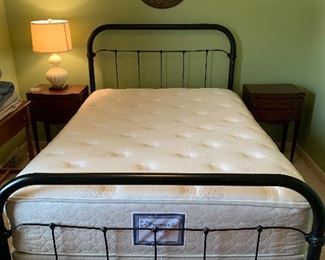 #1 Vintage heavy iron bed full size $150 #2 Sealy mattress set full size $75.00