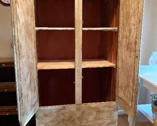 #5 Distressed cedar lined cabinet 36"x21"x71" $85.00
