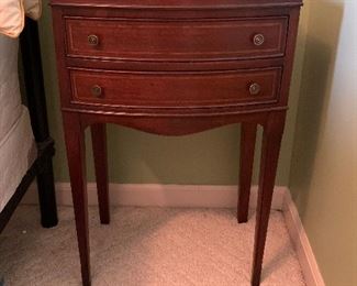#18	Side Table with decorative inlay on drawer fronts 18"x14"x28" 2 @ $75	
