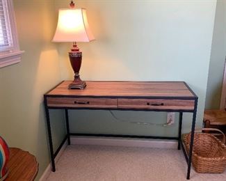 #23 Laminate desk with two drawers 49"x19"x29.5" $30.00