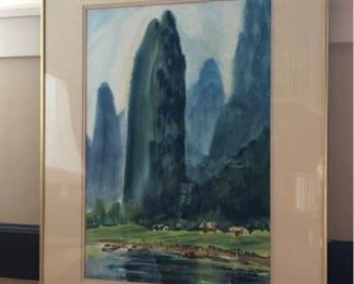 art painting guilin china by lewis suzuki