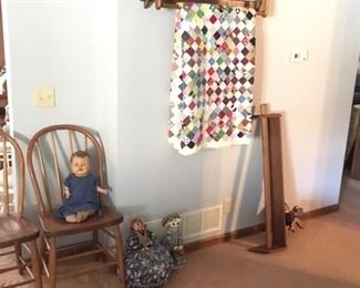 quilt rack and quilt