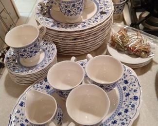 Blue and white dishes