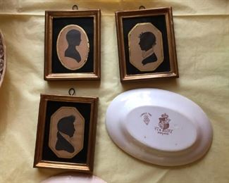 Silhouette art and iron stone ware