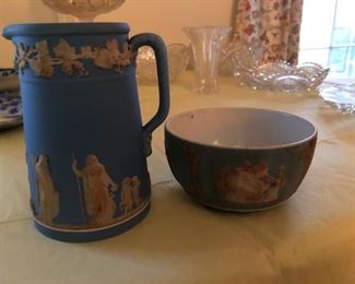 Wedgewood pitcher and bowl