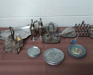Metalware, Silver Plate Pieces
Lot #: 19