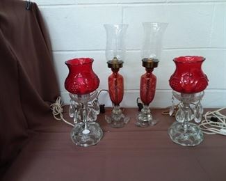 Two Pairs Of Cranberry Lamps
Lot #: 124