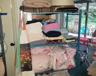 Vintage and New Linens, Tons of Quilts