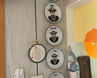 Vintage display plates, my grandma has these on her walls too!