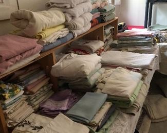 Lots of towels, bedding and linens!