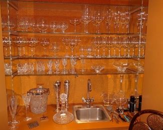 Wateford, Mexican Hand Hammered Silverplate 'tinkling' glasses, vintage barware and more