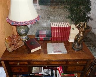 Nice Vintage Desk, Champleve Lamp, Bronze by T. Pritchard