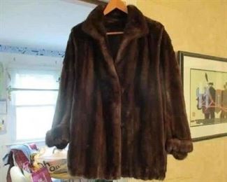 Mink Jacket   Many  high end women's and men's clothes throughout the house!