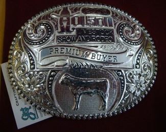 Houston Livestock & Rodeo Belt Buckle 2006 Premium Buyer