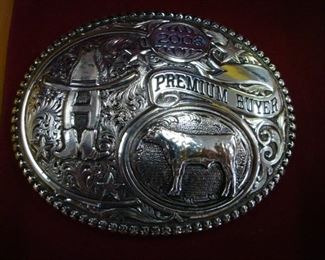 Houston Livestock & Rodeo Belt Buckle 2008 Premium Buyer