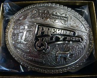 Houston Livestock & Rodeo Belt Buckle 2000 Premium Buyer