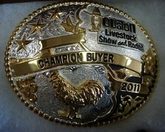 Houston Livestock & Rodeo Belt Buckle 2011 Champion Buyer