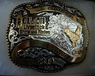 Houston Livestock & Rodeo 80 Years Belt Buckle 2012