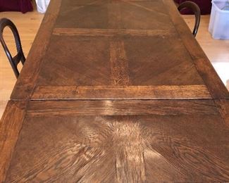 Beautifully aged French veneered and carved dining table